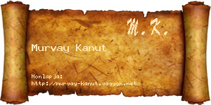 Murvay Kanut névjegykártya